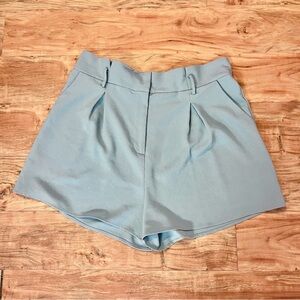 Socialite High Waisted Tailored Blue Shorts Size XXL Pleated Dress Shorts